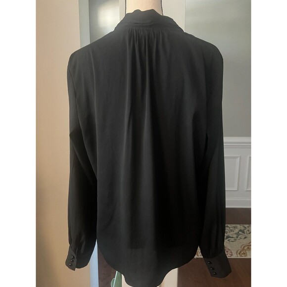 Joan Rivers "Seriously Chic Tie Neck Blouse Black Sz M (10-12) - Picture 6 of 7